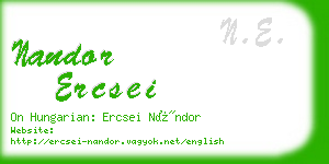 nandor ercsei business card